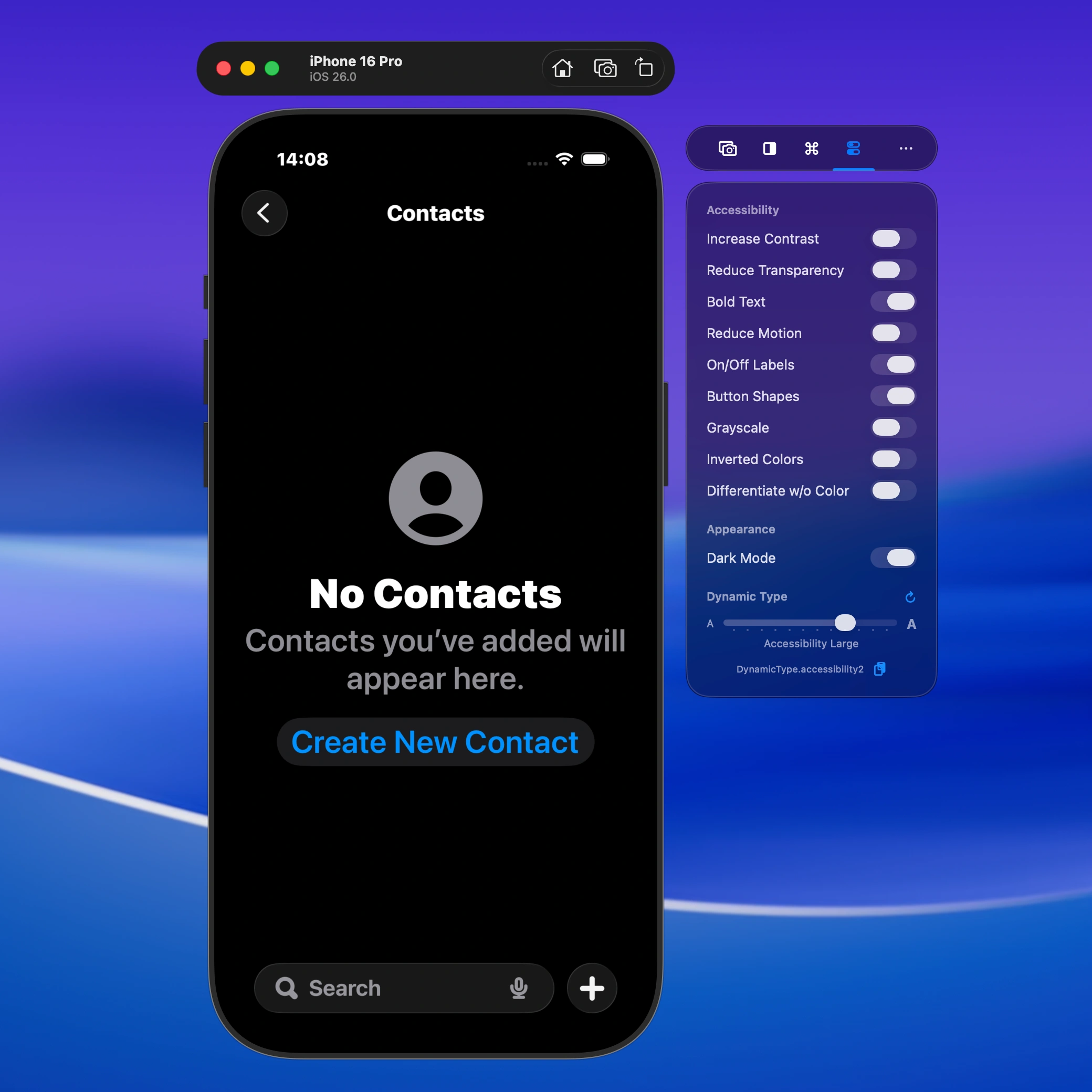 Make your app accessible by using environment overrides like inverted colors or 